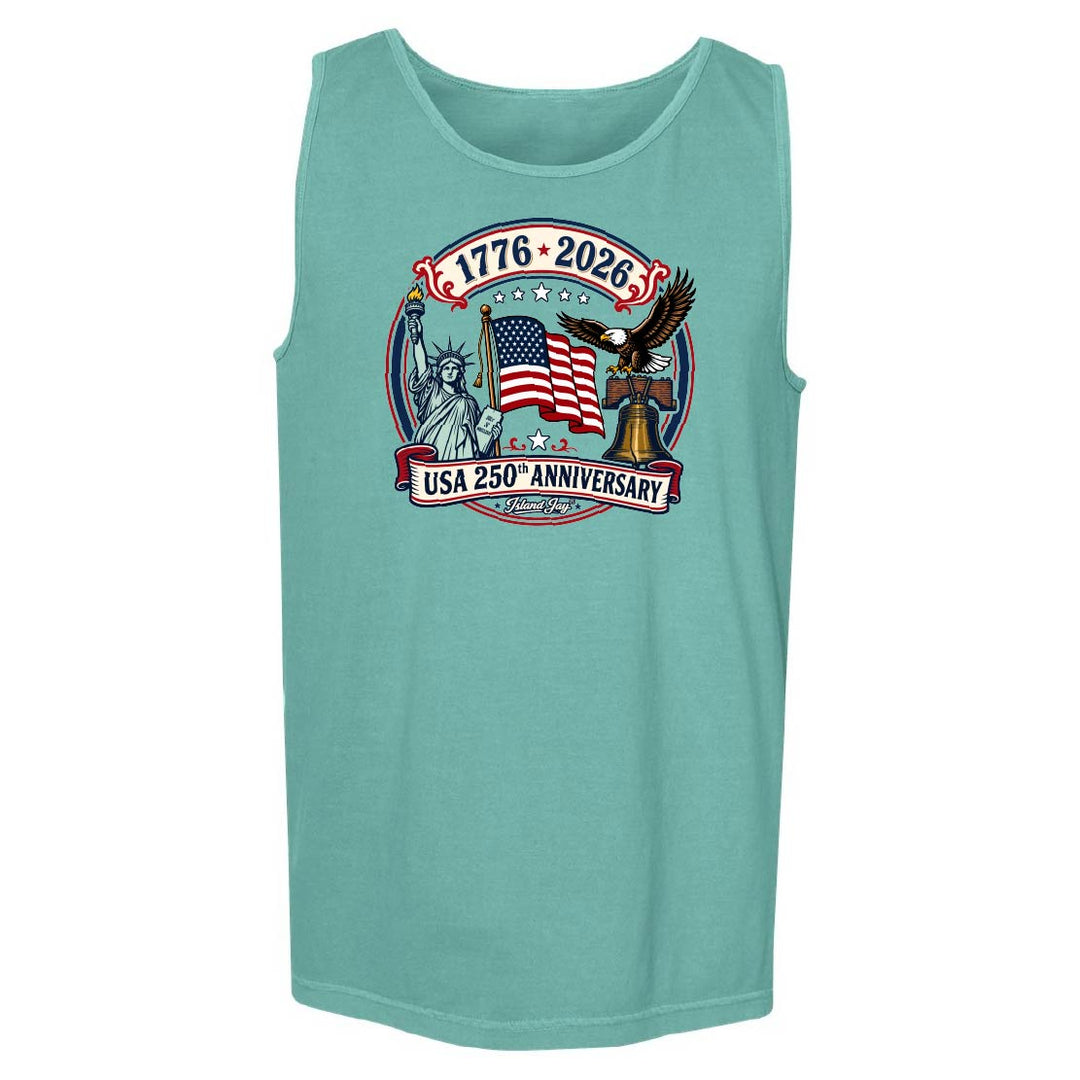250th US Anniversary Statue Of Liberty & Eagle Tank Top