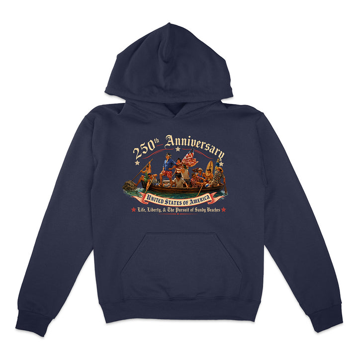 Navy hoodie with 250th Anniversary US Design