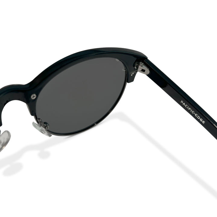 Pacific Edge Polarized Marble Sunglasses - Black Frame & Smoke Lens Back