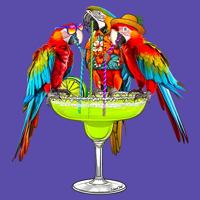 Margarita Parrot Party Tees & Accessories. These parrots love their margaritas!