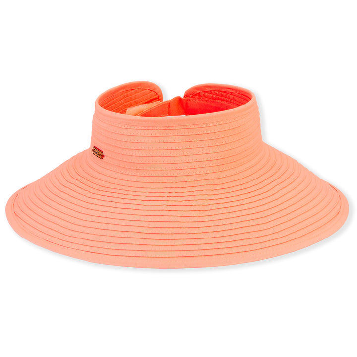 Coral Roll Up Visor Coral