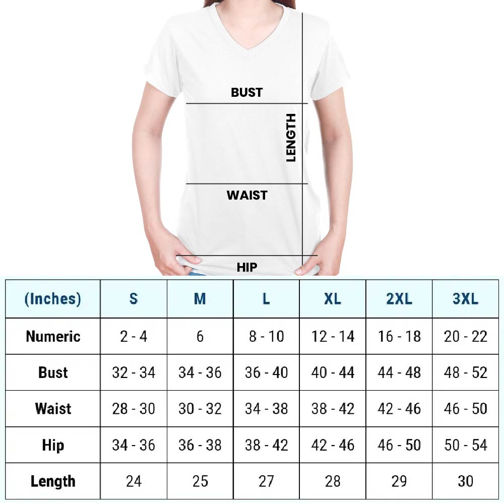 Women shirt 2024 size chart