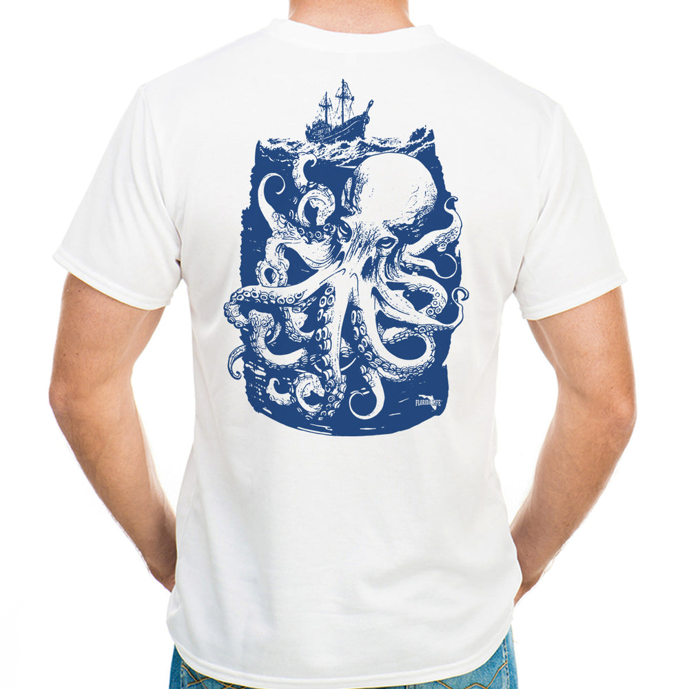 A Kraken's Visit UV Performance Shirt White
