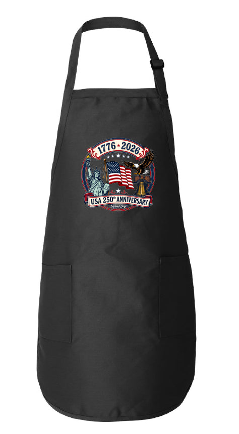 250th US Anniversary - Statue Of Liberty & Eagle Full-Length Apron