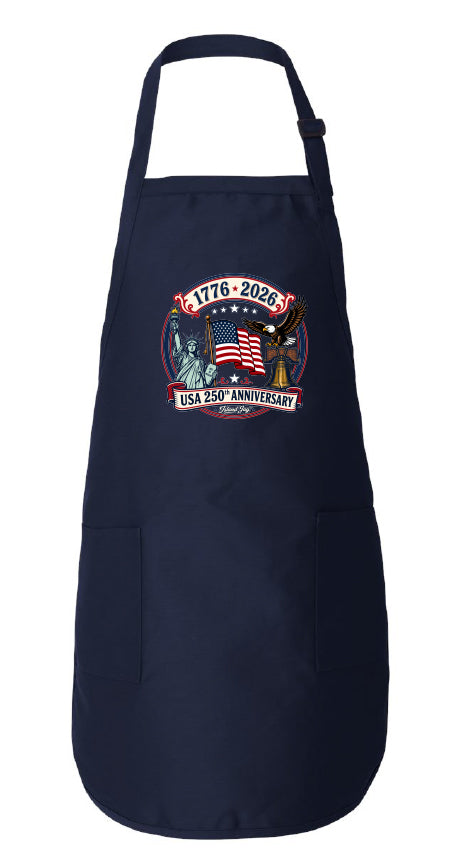 250th US Anniversary - Statue Of Liberty & Eagle Full-Length Apron