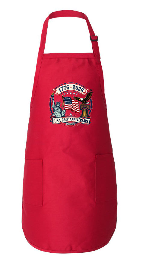 250th US Anniversary - Statue Of Liberty & Eagle Full-Length Apron