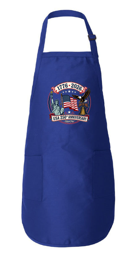 250th US Anniversary - Statue Of Liberty & Eagle Full-Length Apron