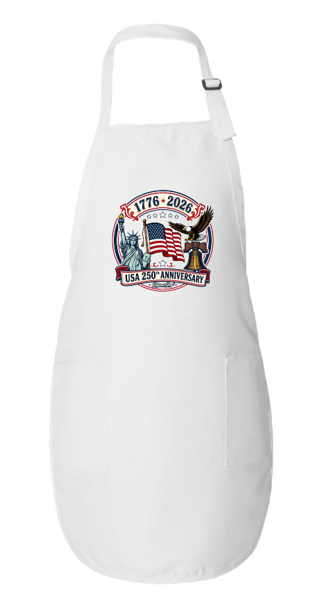 250th US Anniversary - Statue Of Liberty & Eagle Full-Length Apron