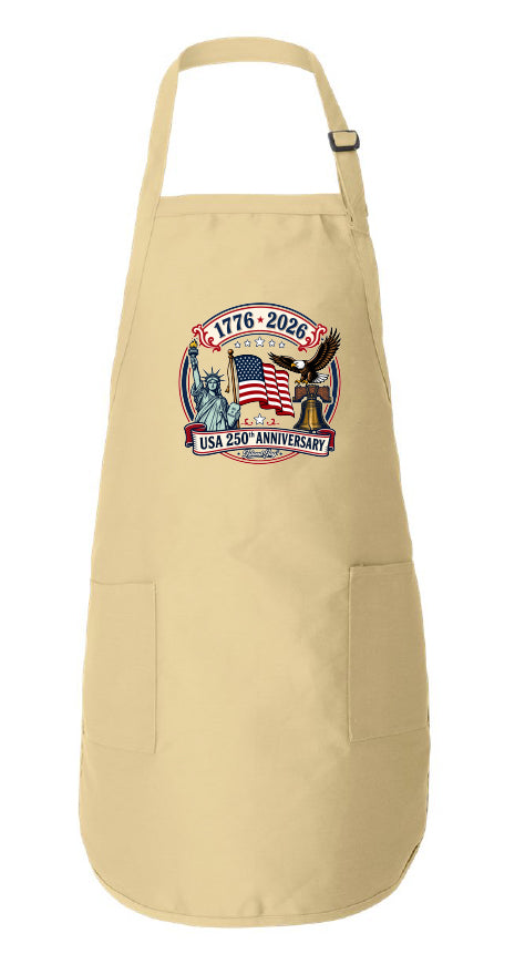 250th US Anniversary - Statue Of Liberty & Eagle Full-Length Apron