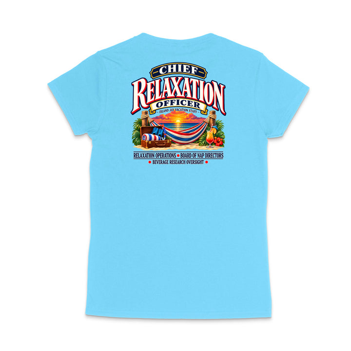 Chief Relaxation Officer WOMEN'S V-Neck T-Shirt