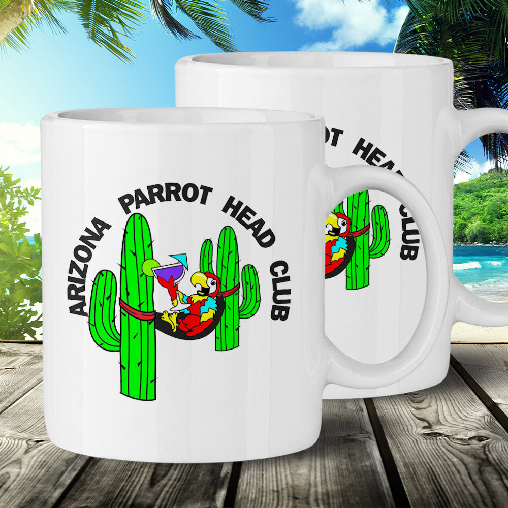 Arizona Parrot Head Club 11oz Ceramic Mug 2 Pack