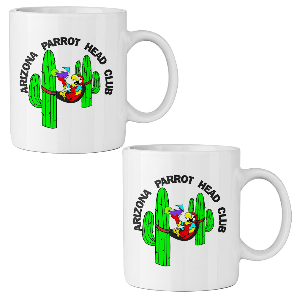 Arizona Parrot Head Club 11oz Ceramic Mug 2 Pack