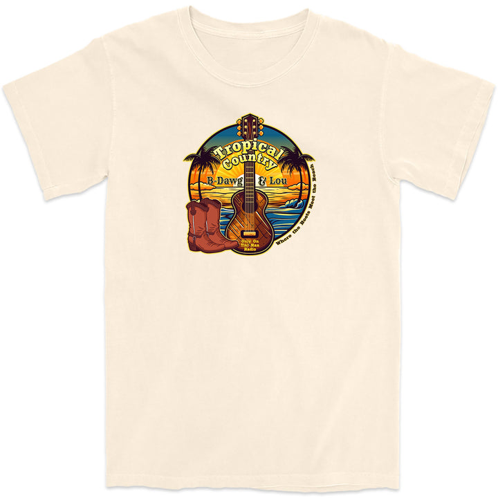 B Dawg & Lou Tropical Country T-Shirt Natural