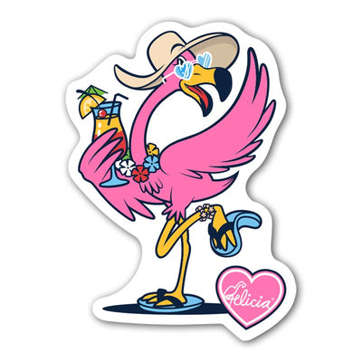 Felicia Be Your Own Flamingo Sticker
