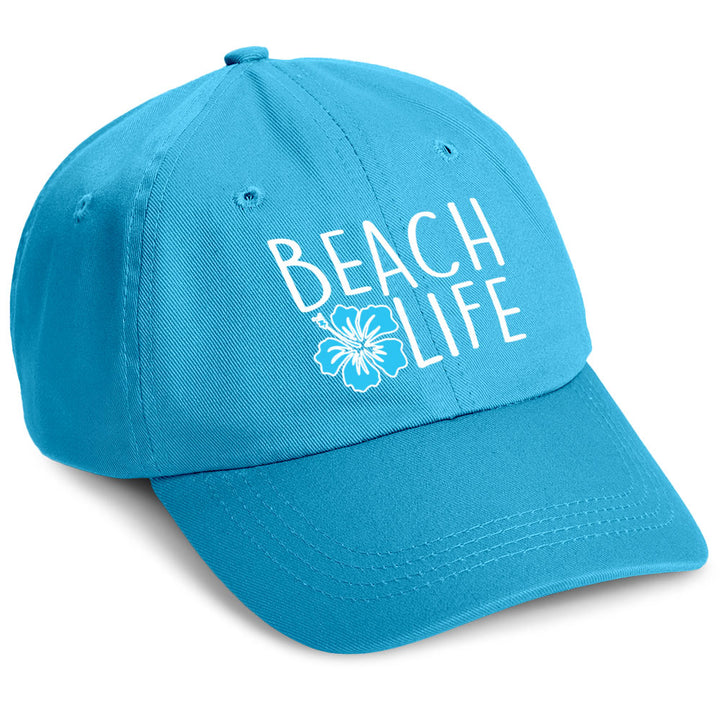 Beach Life Hibiscus Hat Caribbean Blue