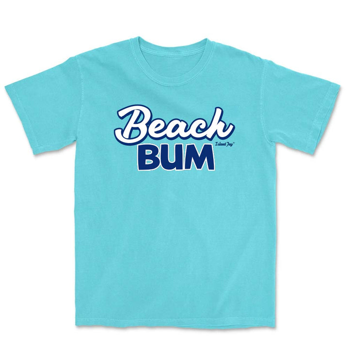 Lagoon Blue T-shirt the the phrase "Beach Bum" on the front