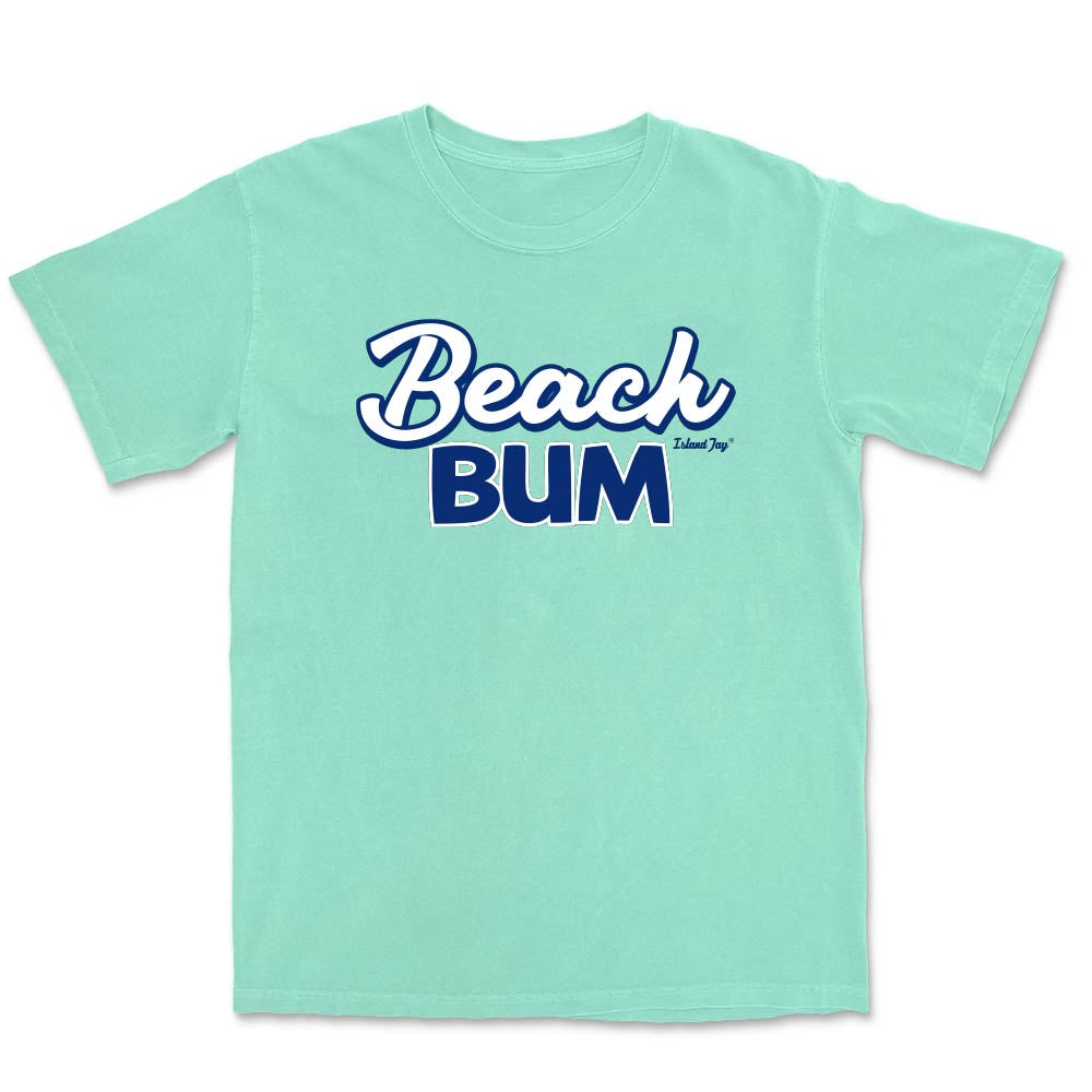 Island Reef Green T-shirt the the phrase "Beach Bum" on the front