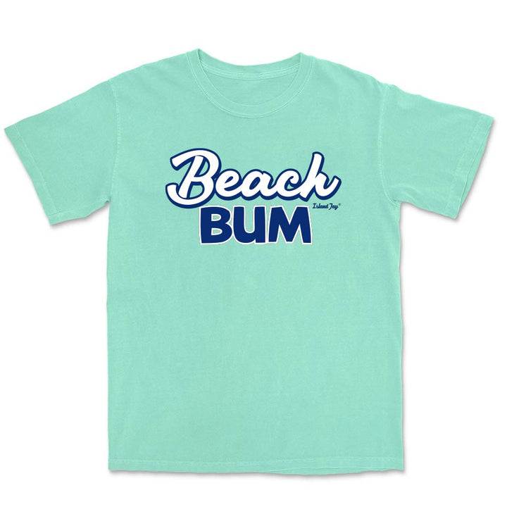 Island Reef Green T-shirt the the phrase "Beach Bum" on the front