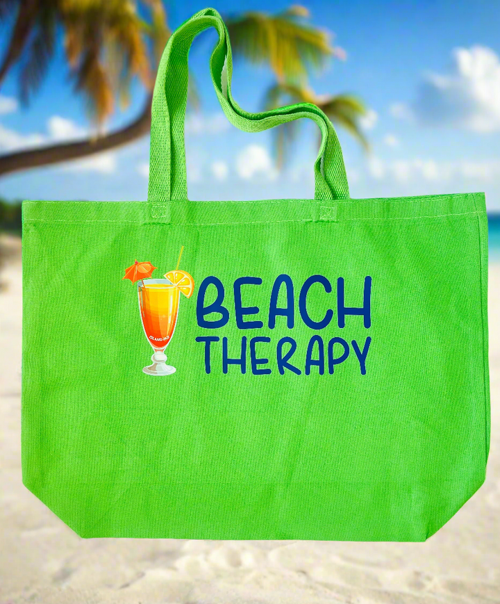 Beach Therapy Canvas Resort Tote Beach Bag