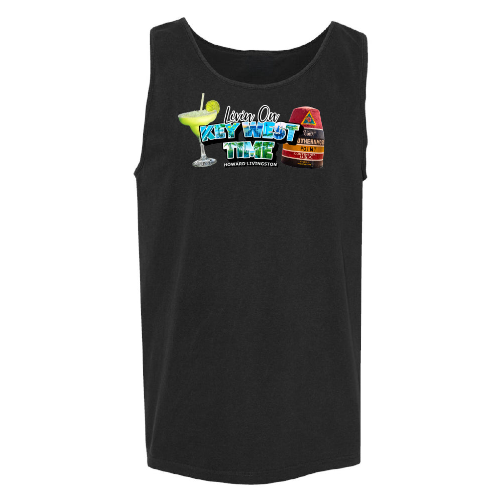 Black "Living on Key West Time" Tank Top