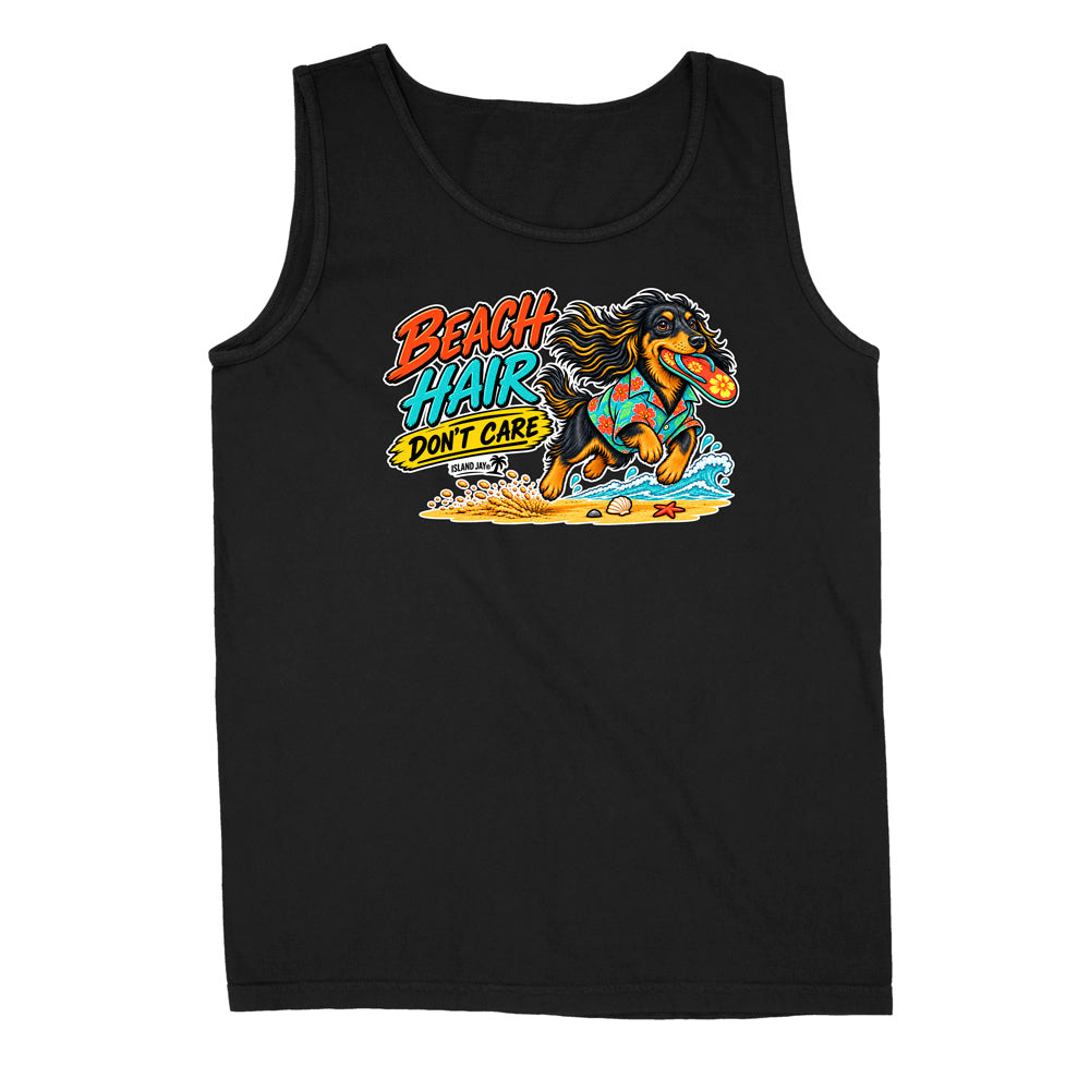 Beach Hair Don't Care Dog Tank Top