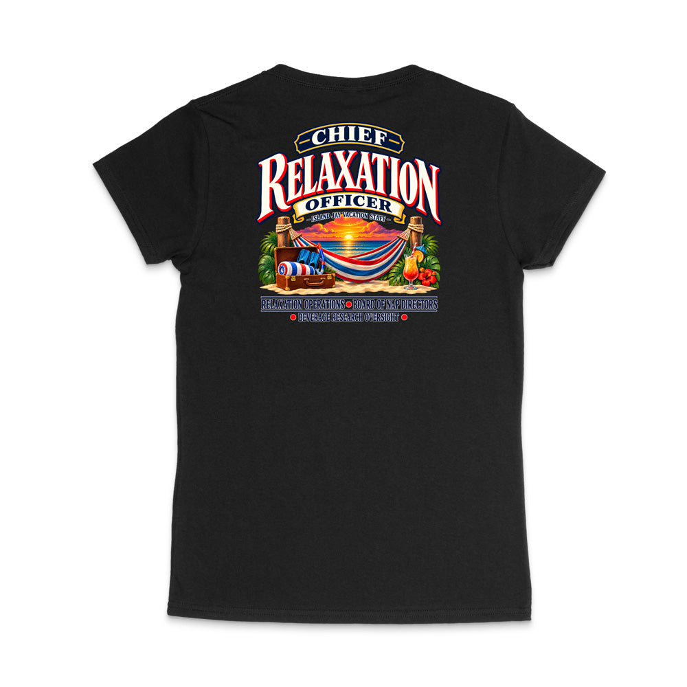 Chief Relaxation Officer WOMEN'S V-Neck T-Shirt