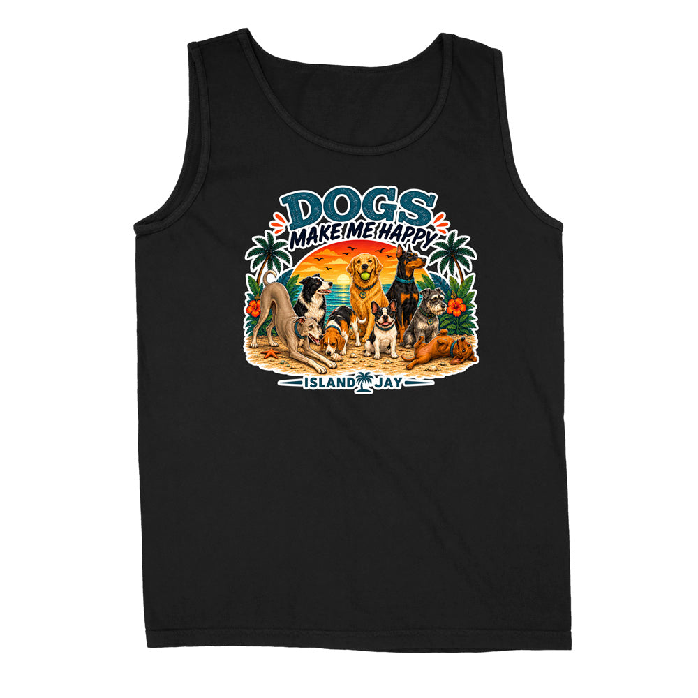 Dogs Make Me Happy Tank Top