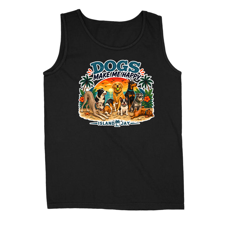 Dogs Make Me Happy Tank Top