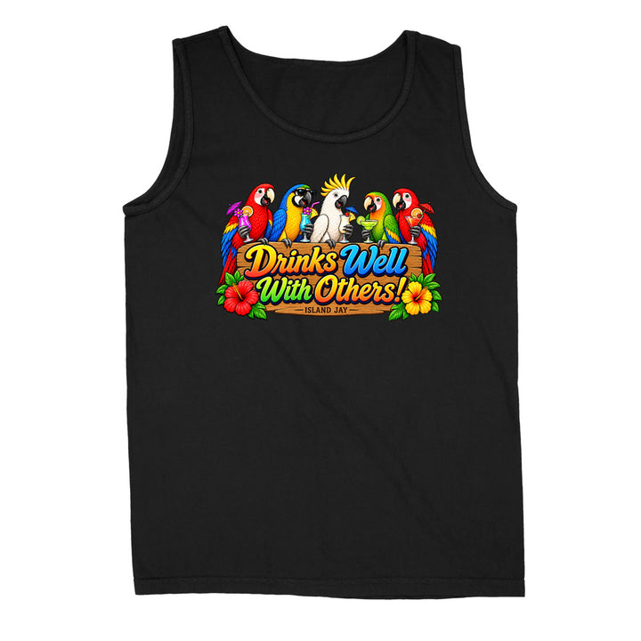 Drinks Well With Others Parrots Tank Top