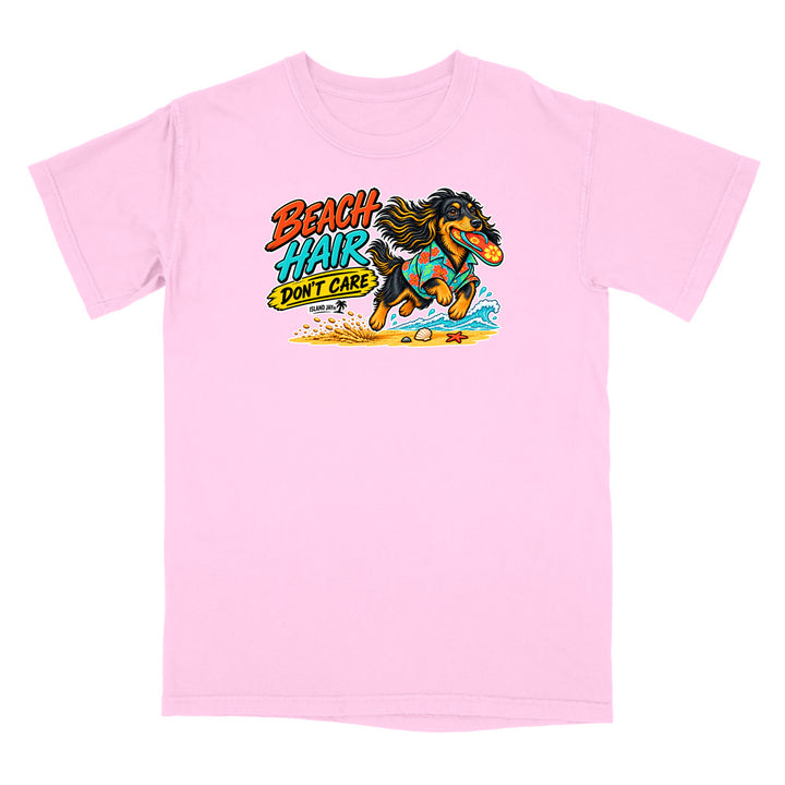 Beach Hair Don't Care Dog T-Shirt
