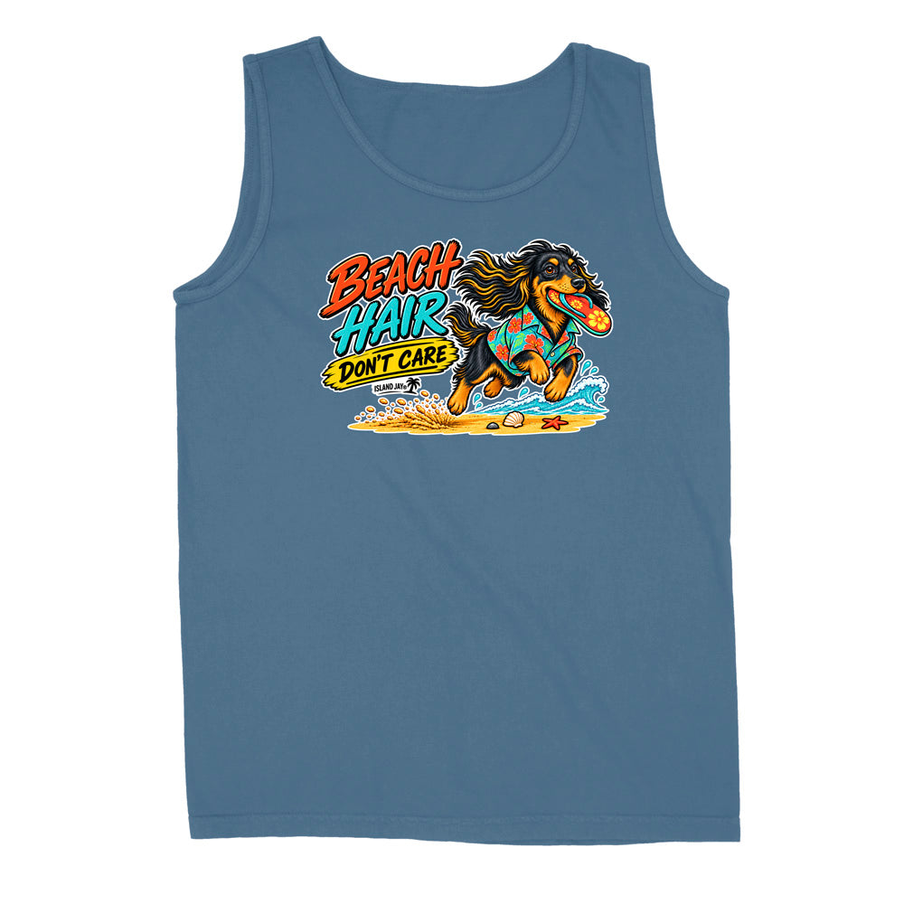 Beach Hair Don't Care Dog Tank Top