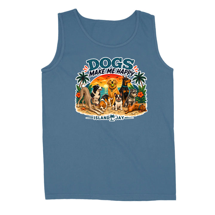 Dogs Make Me Happy Tank Top