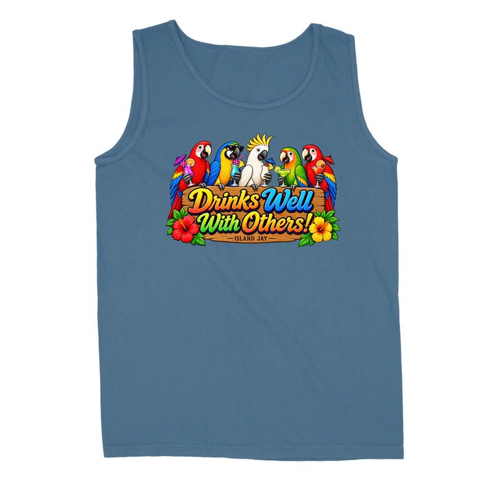 Drinks Well With Others Parrots Tank Top