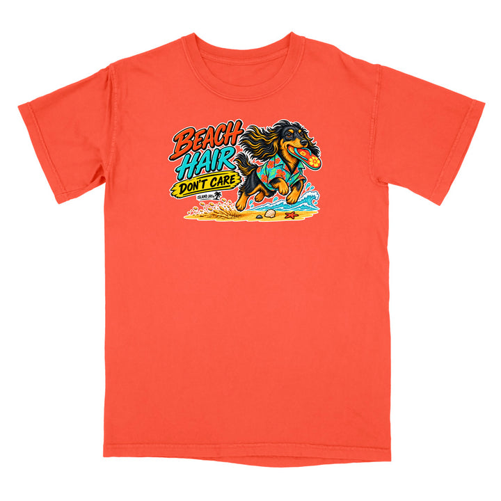 Beach Hair Don't Care Dog T-Shirt