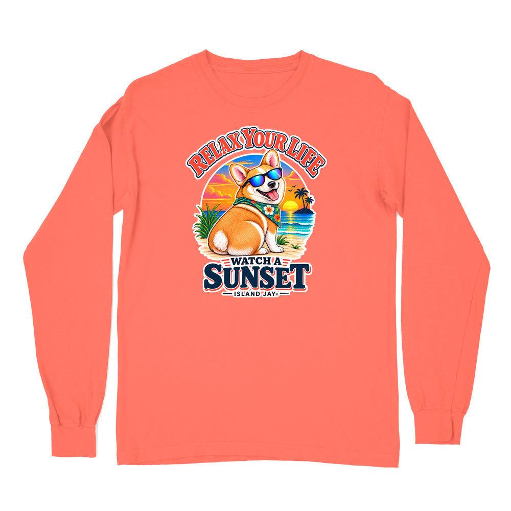 Relax Your Life Watch a Sunset Long Sleeve Shirt