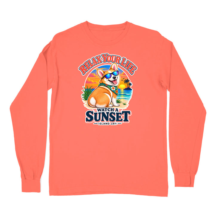 Relax Your Life Watch a Sunset Long Sleeve Shirt