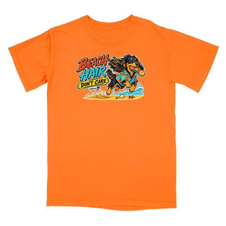 Beach Hair Don't Care Dog T-Shirt