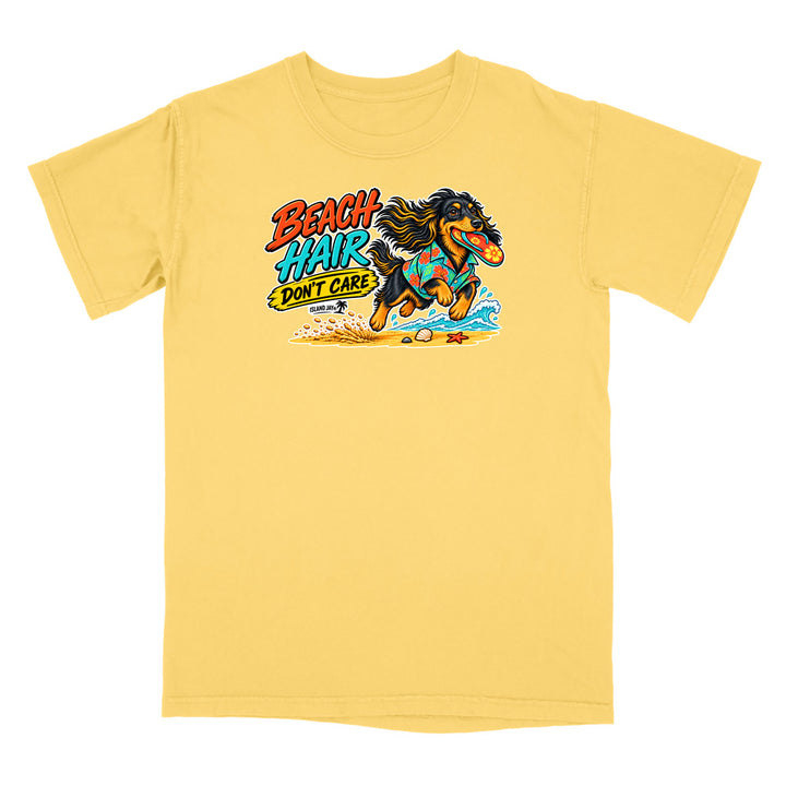 Beach Hair Don't Care Dog T-Shirt
