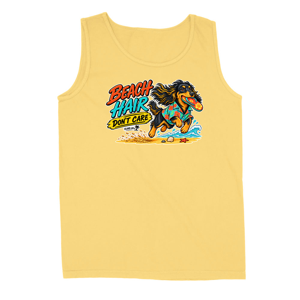 Beach Hair Don't Care Dog Tank Top