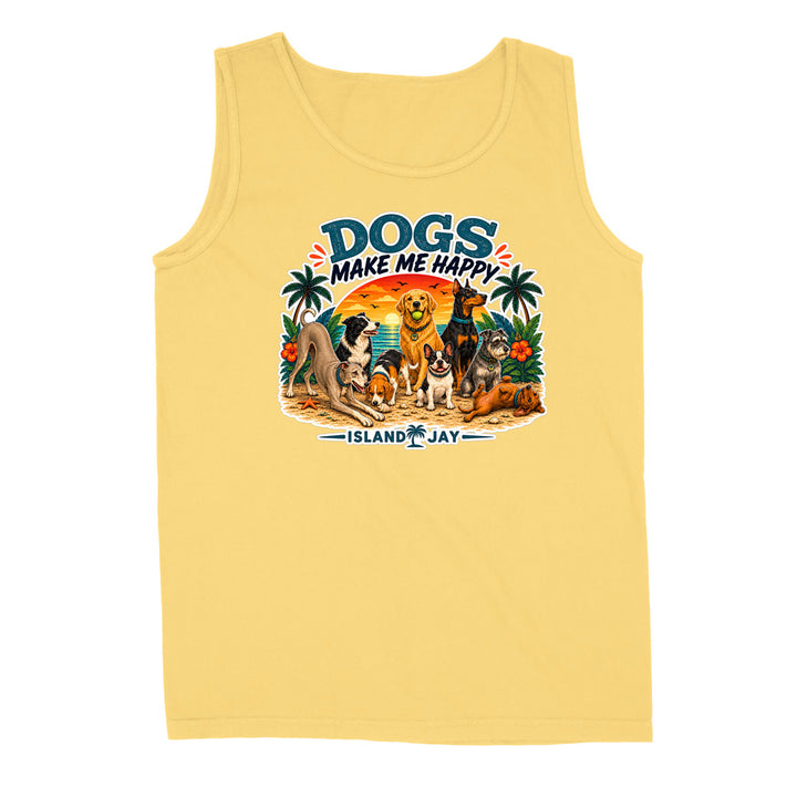 Dogs Make Me Happy Tank Top