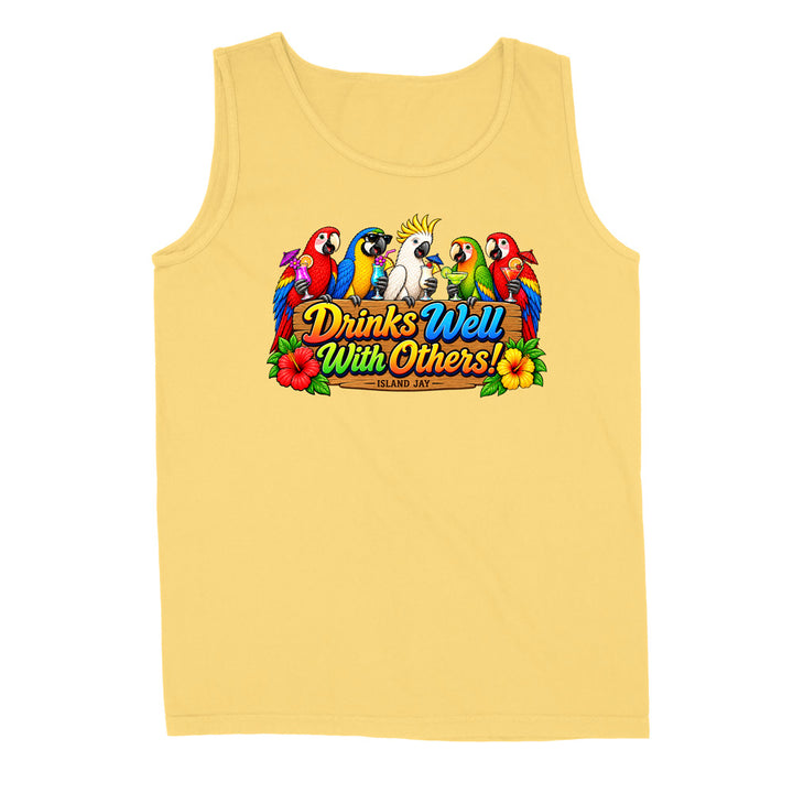 Drinks Well With Others Parrots Tank Top