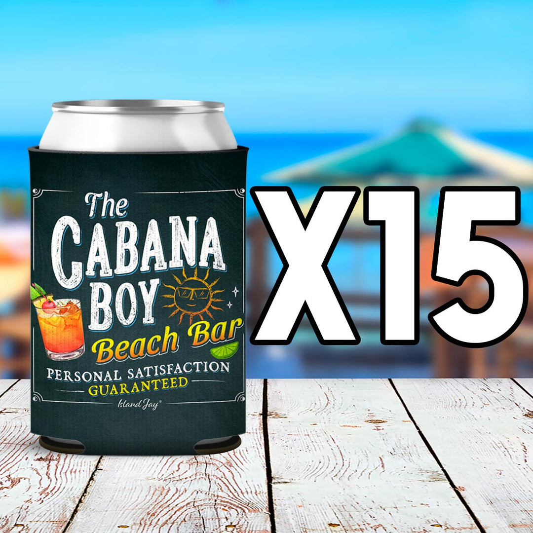 Where Is My Cabana Boy Beach Bar Can Cooler Sleeve 15 Pack