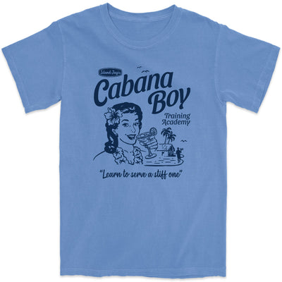 Cabana Boy Training Academy Vintage Art T-Shirt Flo Blue