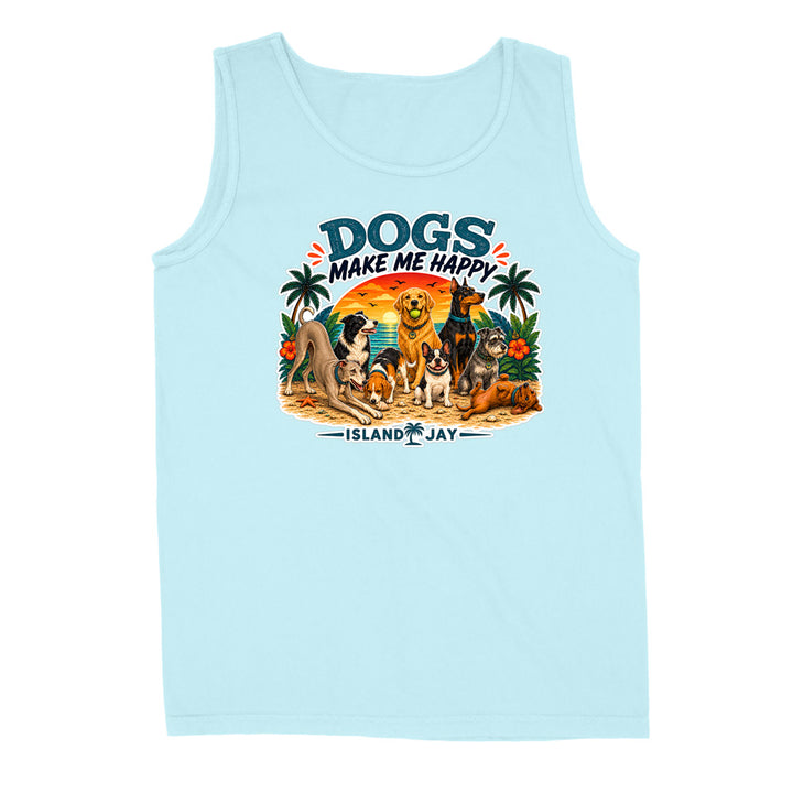 Dogs Make Me Happy Tank Top