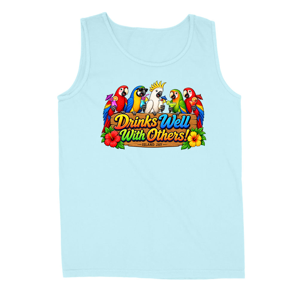Drinks Well With Others Parrots Tank Top