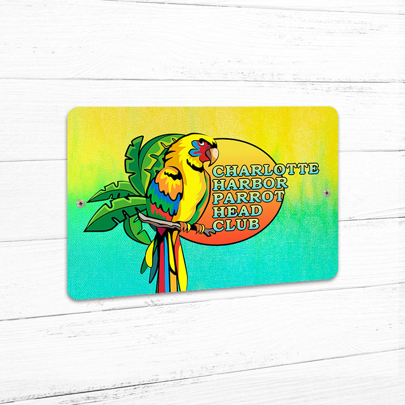 Charlotte Harbor Parrot Head Club 8" x 12" Beach Sign