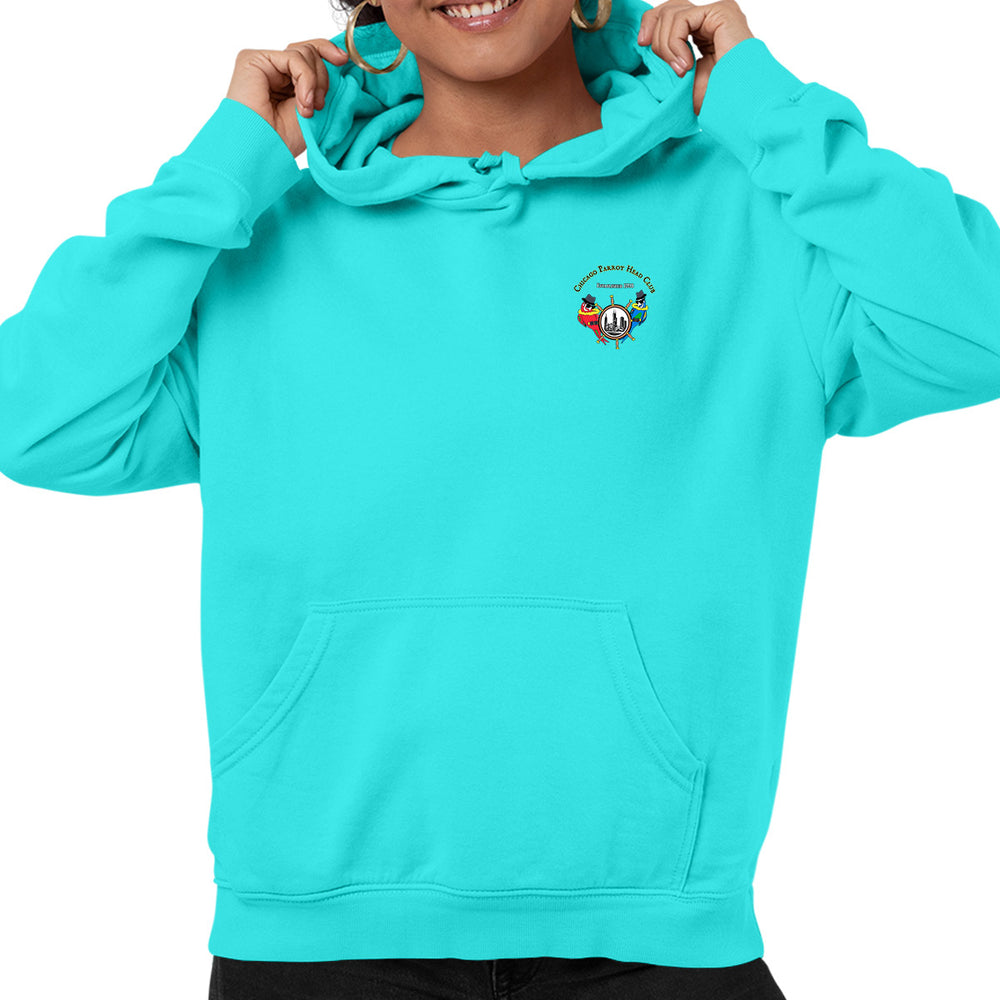 Chicago Parrot Head Club Soft Style Pullover Hoodie Scuba Blue