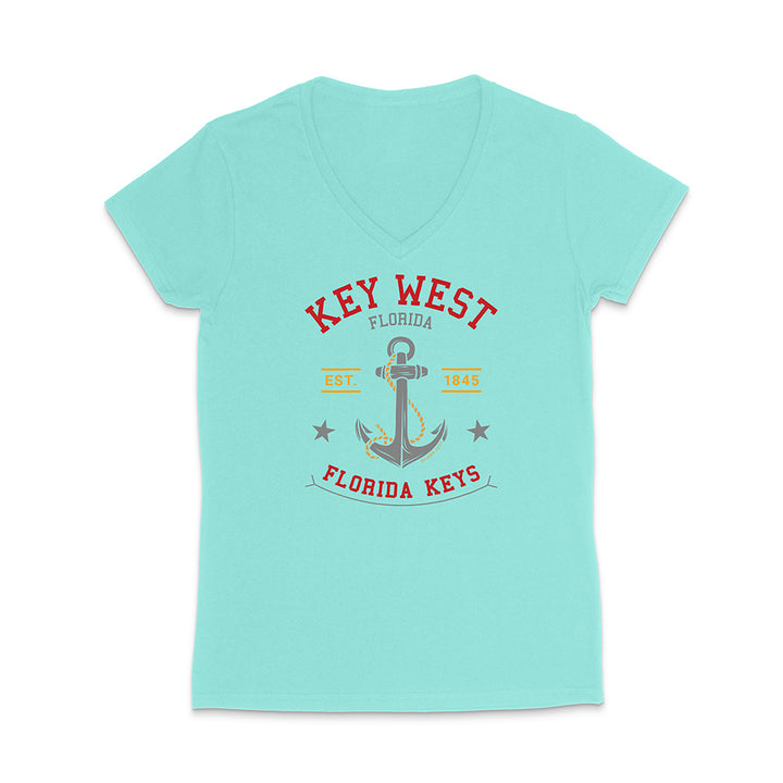 Light blue t-shirt with 'Key West, Florida' design on a white background