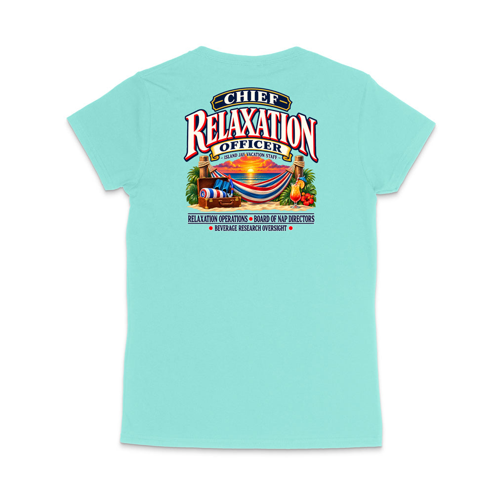 Chief Relaxation Officer WOMEN'S V-Neck T-Shirt