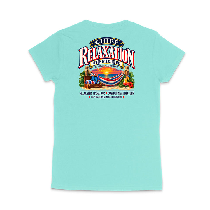 Chief Relaxation Officer WOMEN'S V-Neck T-Shirt